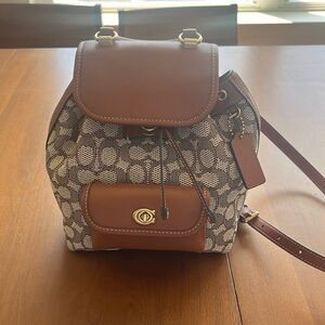 Coach Riya Backpack 21 In Signature Textile Jacquard